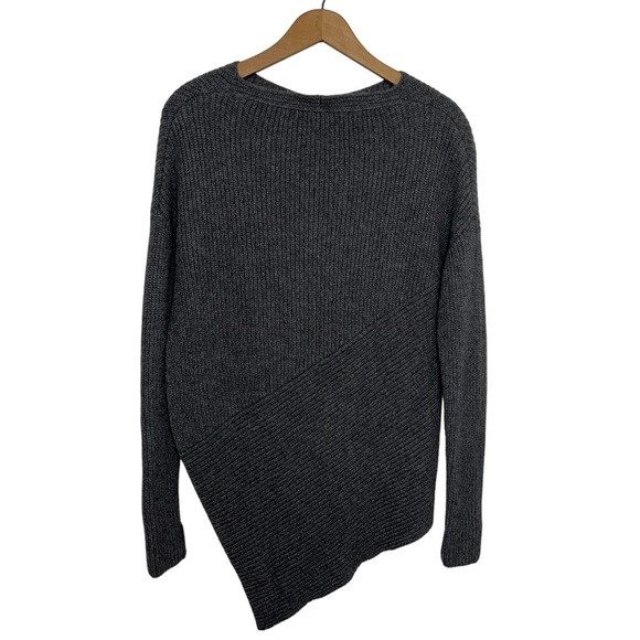 Brochu Walker Thandee Ribbed Asymmetrical Sweater Gray Woo blend Size XS - Picture 5 of 13